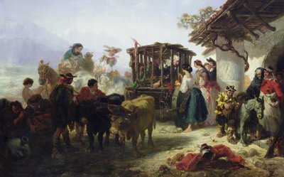 Don Quixote in a Cage by Celestin Francois Nanteuil